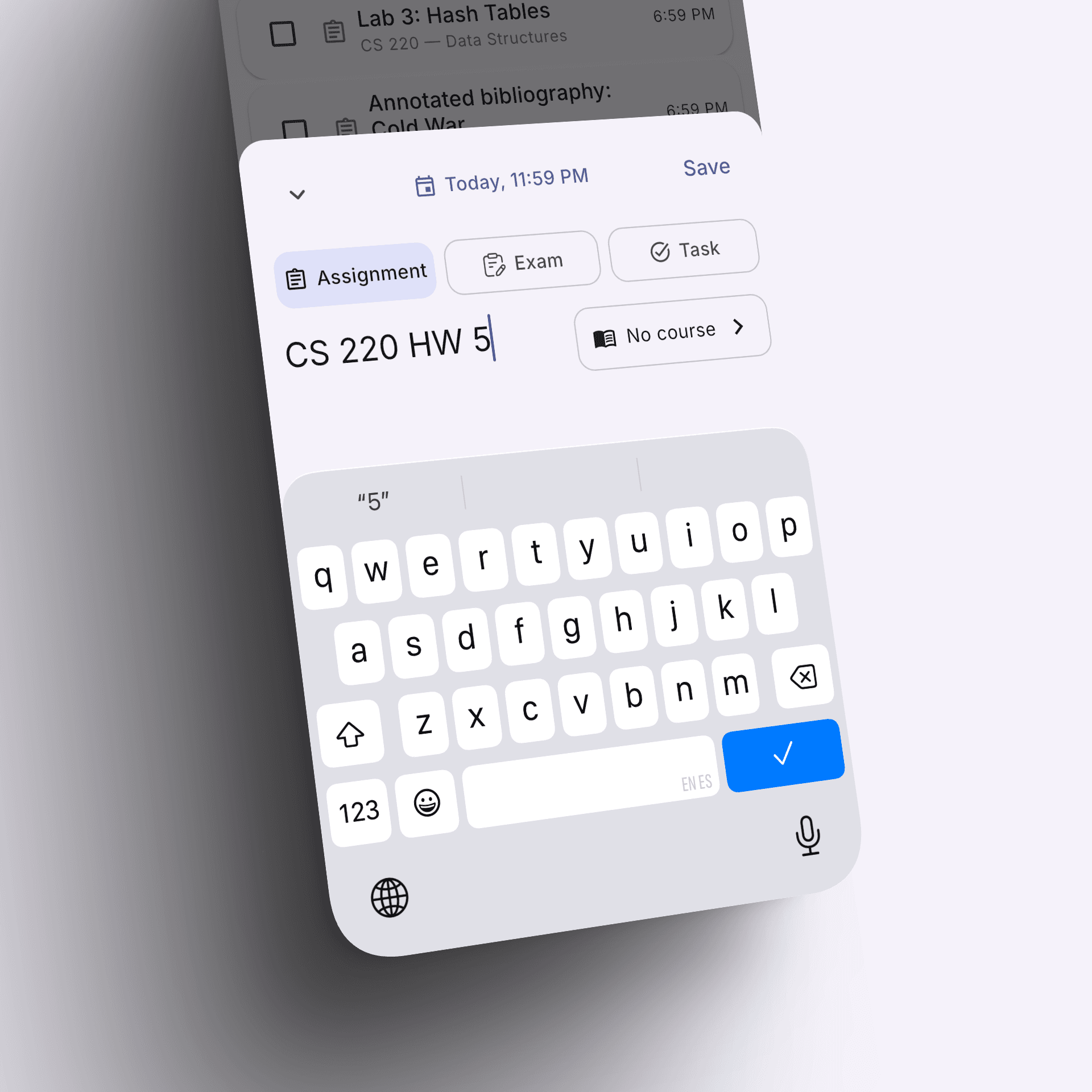 Stu.Do — add task modal